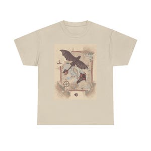 Camiseta unisex de algodón grueso con el mapa de Cómo entrenar a tu dragón, camiseta gótica, regalo para amantes de la naturaleza, ropa de Halloween, camiseta con gráficos únicos, universo épico
