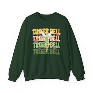 Tinker Bell Disney Graphic Crewneck Sweatshirt Unique Design Sweatshirt, Retro Vintage Style Sweatshirt