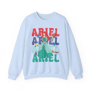 Ariel Disney Graphic Crewneck Sweatshirt Unique Design Sweatshirt, Retro Vintage Style Sweatshirt