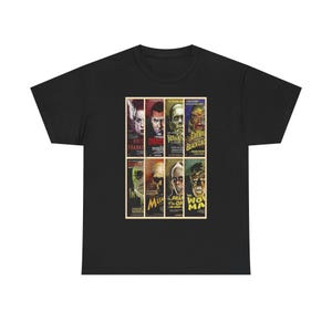 Vintage Universal Monsters Tee, Unisex Heavy Cotton Shirt, Halloween Geschenk, Dark Universe, Epic Universe