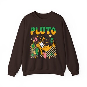 Pluto Disney Graphic Crewneck Sweatshirt Unique Design Sweatshirt, Retro Vintage Style Sweatshirt