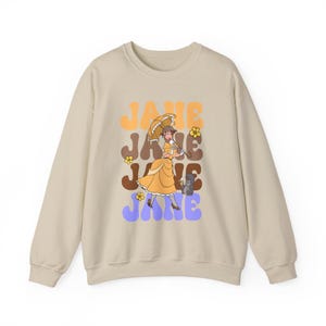 Jane Disney Graphic Crewneck Sweatshirt Unique Design Sweatshirt, Retro Vintage Style Sweatshirt