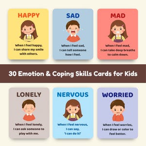 SEL Flashcards for Kids: Emotional Learning, Self-Regulation (PDF Download)