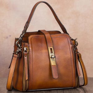 Genuine Leather Handbags for Women Handmade Vintage Shoulder Bag Crossbody Bag Personalization Custom Logo Festival Birthday Gift