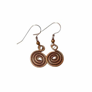 Spiral Charm Earrings : Steel Earwires Option • Gift Boxed