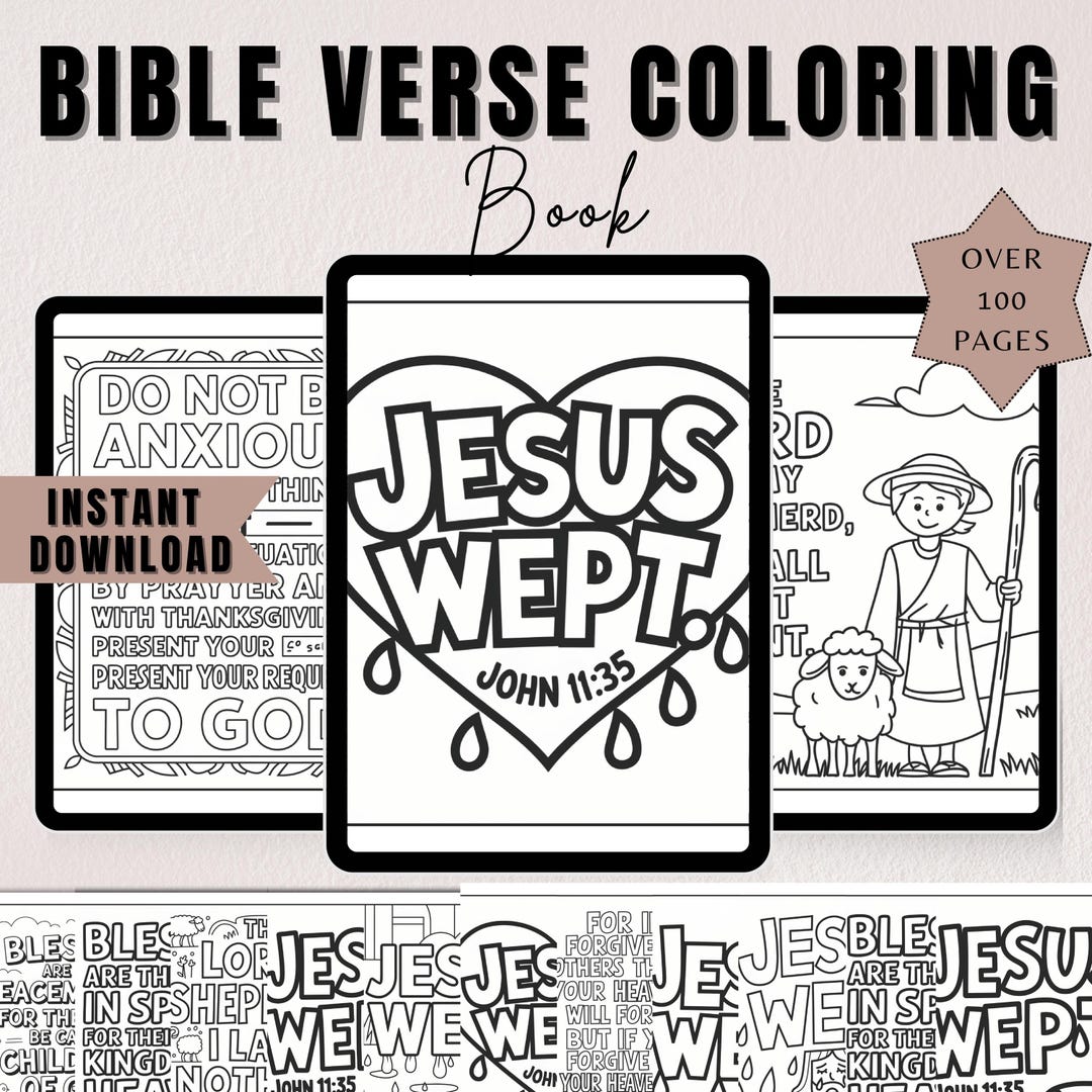 Bold and Easy Bible Verse Coloring Pages Printable Scripture Coloring ...