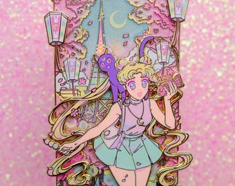Sailor Seasons: Spring Usagi Enamel Lapel Pin (Pin on Pin)