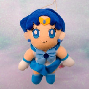 Vintage Retro Rare Sailor Moon R Sailor Mercury UFO Catcher Plush (Banpresto 1993)