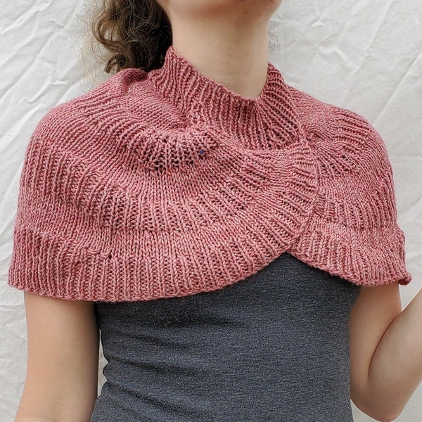Cross My Heart - Knitted Neckwrap - Knitting Pattern - PDF Download - Shoulder Capelet - Shoulder Wrap - Shawl - DIY Winter Wear