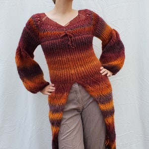 Copious - Knitting Pattern - PDF Download - Poofy Sleeve Sweater - Winter Knitting - Peasant Top - Tailcoat - DIY Fashion