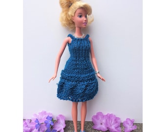 Renda encantadora - Molde de tricô para vestidos de boneca - Molde de tricô - Download em PDF - Seis vestidos - Moda para boneca faça você mesmo