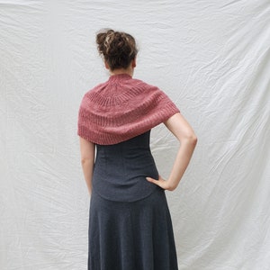 Cross My Heart Knitted Neckwrap Knitting Pattern PDF Download Shoulder Capelet Shoulder Wrap Shawl DIY Winter Wear image 5