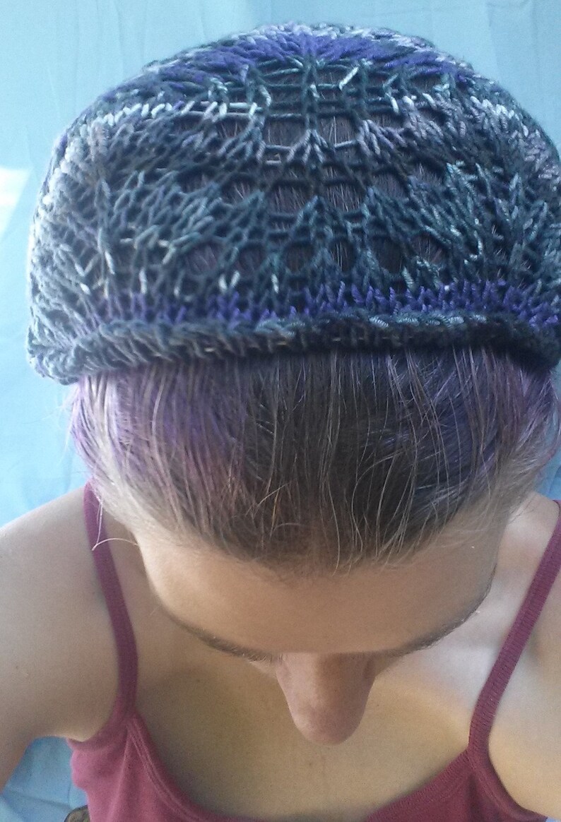 Lacy Headwear Pdf Download Lace Cap Cozy Coiffure Knitted Hair Snood Lace Pattern Knitting Pattern Lace