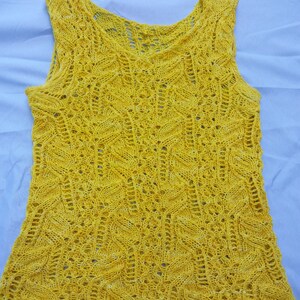 Canary Tango Knitting Pattern PDF Download Lace Tank Top Summer Knitting Knit Lace Lace Knitting DIY Summer Fashion image 6