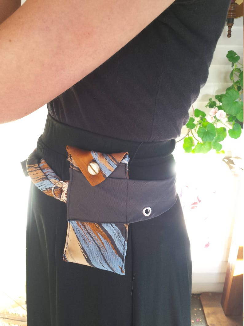Belt Pouch Recycled Necktie Wallet and Phone Holder Etsy