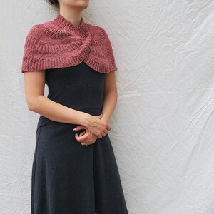 Cross My Heart Knitted Neckwrap Knitting Pattern PDF Download Shoulder Capelet Shoulder Wrap Shawl DIY Winter Wear image 3