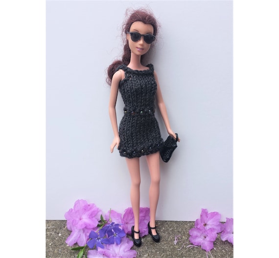 beaded doll dress patterns Blingy Beads - Knitted Fashion Doll Dresses Pattern - Knitting Pattern -  PDF Download - Six Dresses - DIY Doll Fashion