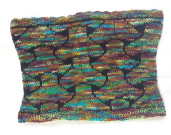 Sashiko - Knitted Neckwarmer - Knitting Pattern - PDF Download - Neck Cowl - Neck Gaiter - Japanese Pattern - DIY Winter Wear