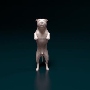 3D Printed  Staffordshire bull terrier  dog Figurine – Dog Lover Gift, Pet Memorial, Bulldog Decor, Cute Puppy Statue, Home Decor