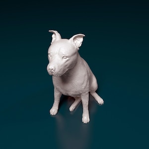 3D Printed Amstaff dog Figurine – Dog Lover Gift, Pet Memorial, Bulldog Decor, Cute Puppy Statue, Home Decor