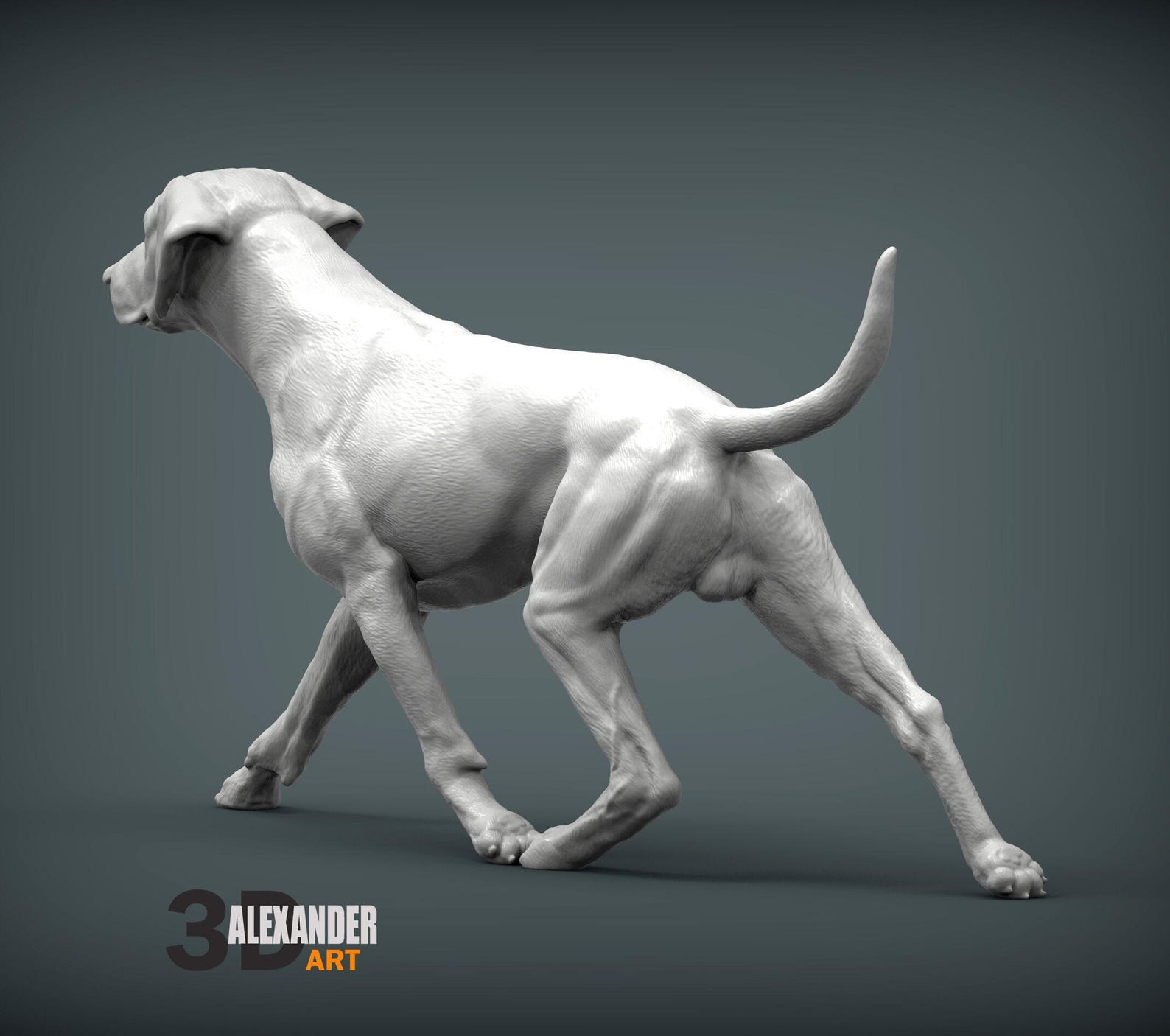 Rhodesian Ridgeback Figurine 3D Printed Dog Statue – Personalized Pet ...