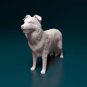 3D Printed Border Collie Figurine: Dog Lover Gift, Pet Memorial
