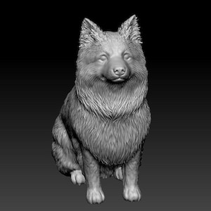 3D Printed Australian Shepherd Statue, Gift For Dog Lovers, Memorial Sculpture, DIY Paint Ornament, Personalized Painted Figurine, Cake Top