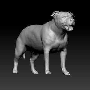 3D Printed  Staffordshire bull terrier  dog Figurine – Dog Lover Gift, Pet Memorial, Bulldog Decor, Cute Puppy Statue, Home Decor