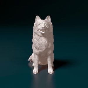 3D Printed  Eurasier  dog Figurine – Dog Lover Gift, Pet Memorial, Bulldog Decor, Cute Puppy Statue, Home Decor