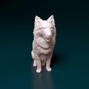 3D Printed Border Collie Figurine: Dog Lover Gift, Pet Memorial