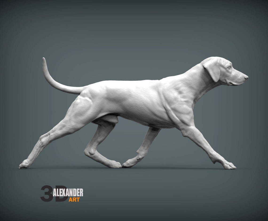 Rhodesian Ridgeback Figurine 3D Printed Dog Statue – Personalized Pet ...
