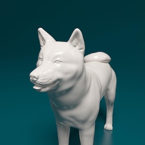 3D Printed Akita Figurine – Dog Lover Gift, Pet Memorial, Bulldog Decor, Cute Puppy Statue, Home Decor