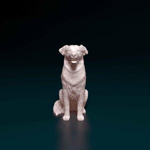 3D Printed  Labrador x Collie dog Figurine – Dog Lover Gift, Pet Memorial, Bulldog Decor, Cute Puppy Statue, Home Decor
