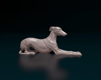 3D Printed Greyhound Figurine 3D Printed Dog Statue – Personalized Pet Figurine – Unique Dog Lover Gift – Custom Pet Memorial
