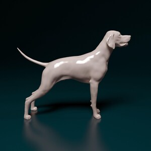3D Printed English Pointer Figurine: Dog Lover Gift, Pet Memorial