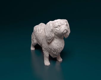 3D Printed Pekingese Figurine  3D Printed Dog Statue – Personalized Pet Figurine – Unique Dog Lover Gift – Custom Pet Memorial