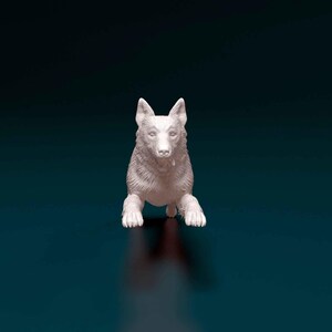 3D Printed  Aussie running dog Figurine – Dog Lover Gift, Pet Memorial, Bulldog Decor, Cute Puppy Statue, Home Decor