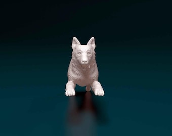 Aussie Running Dog Figurine  3D Printed Dog Statue – Personalized Pet Figurine – Unique Dog Lover Gift – Custom Pet Memorial