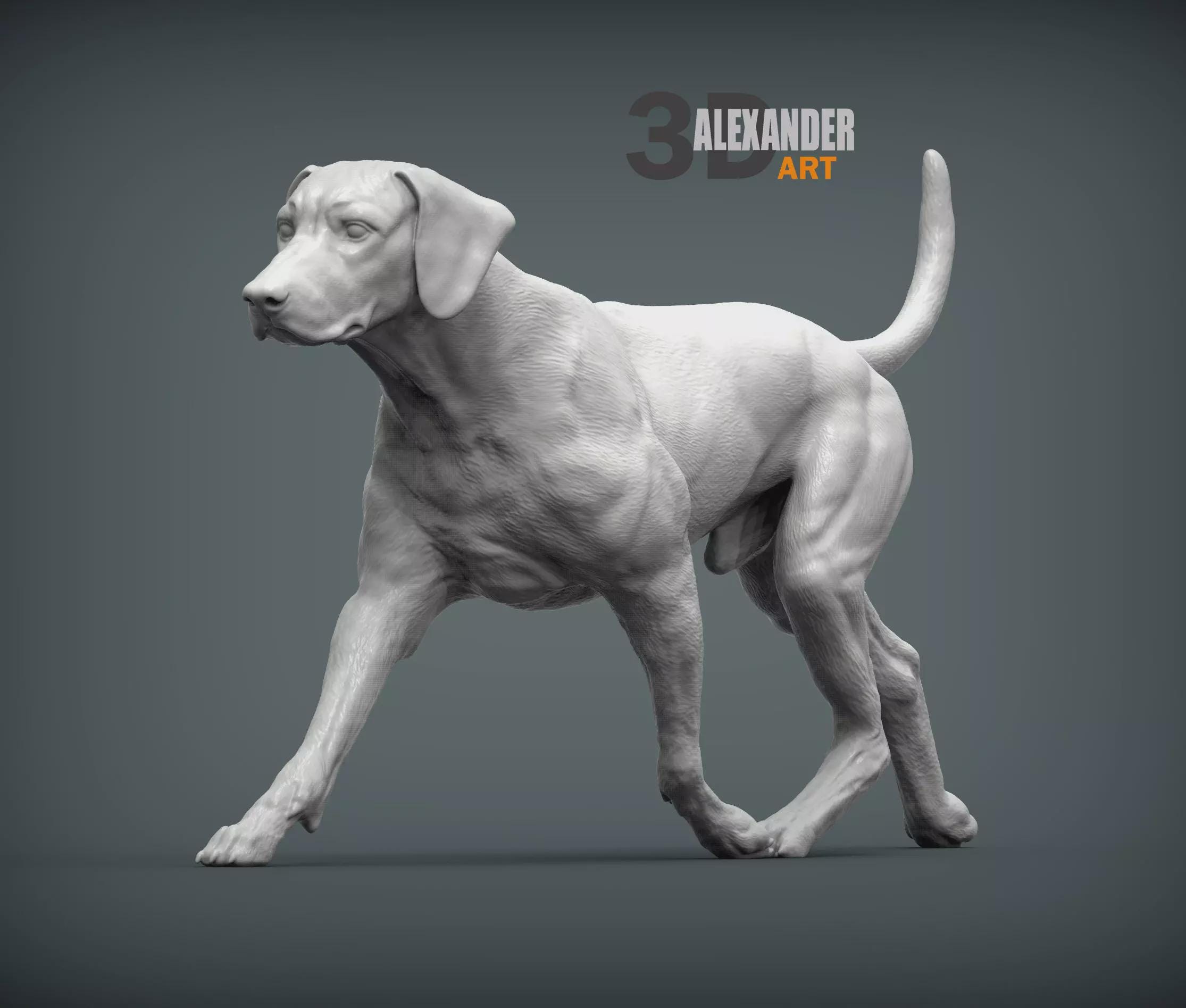 Rhodesian Ridgeback Figurine 3D Printed Dog Statue – Personalized Pet ...