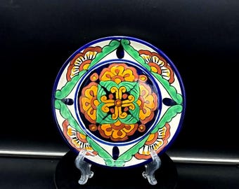1990年代ヴィンテージ サイン入り タラベラ メキシコ陶器アート 壁掛け