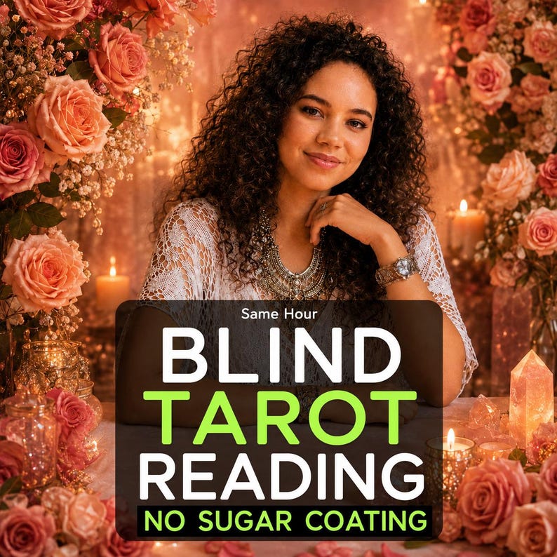 Blind tarot reading for intuitive psychic guidance without questions, general tarot insight, open energy reading, love career and life clarity, spiritual messages, and future guidance.