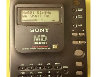 SONY MZ-1 MD Minidisc Walkman Portable Recorder Bundle W