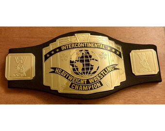 Cinturón de campeón intercontinental de peso pesado de la WWE, estilo vintage, para niños, marca Jakks, 2004.