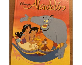Vintage Disney's Aladdin Hardcover Book Adapted by Don Ferguson 90s