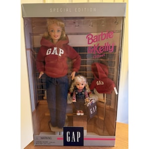 NEW 1997 Barbie Special Edition Barbie & Kelly GAP Giftset Dolls Mattel #18547