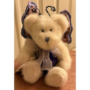 Vintage Boyds Teddy Bear Lily Flutterby Head Bean Plush 2002 Butterfly Wings