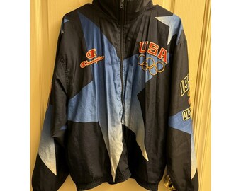 USA OS 1996 ATLANTA vindjacka med heltäckande tryck, stor champion