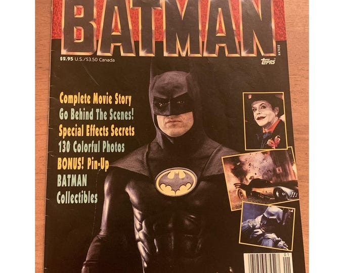Magazine Bat Man Batman Official Movie Souvenir Magazine 1989 Topps - Etsy