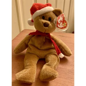 Ty Beanie Baby - 1997 Holiday Teddy Bear, Style # 4200 - Errors Brown Nose