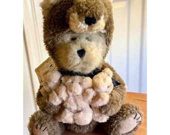 Boyds Bear & Friends Plush Huff P. Wolf with Bacon, Porkchop  Hamlette Plush